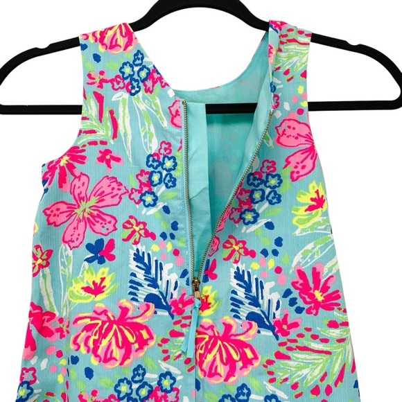 Tommy Bahama Dress Girls 5 Blue Pink Floral Sleeveless Tropical Vacation - Picture 4 of 9